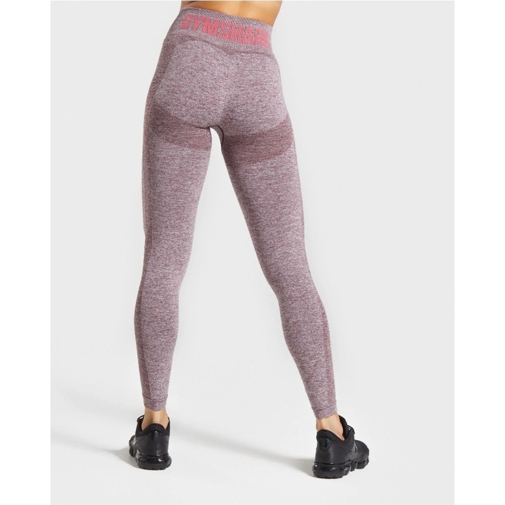 Gymshark Flex High Waisted Seamless Leggings Burgundy Marl Pink XS